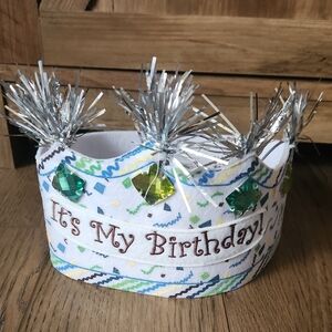 Festive Birthday Crown with Silver Accents